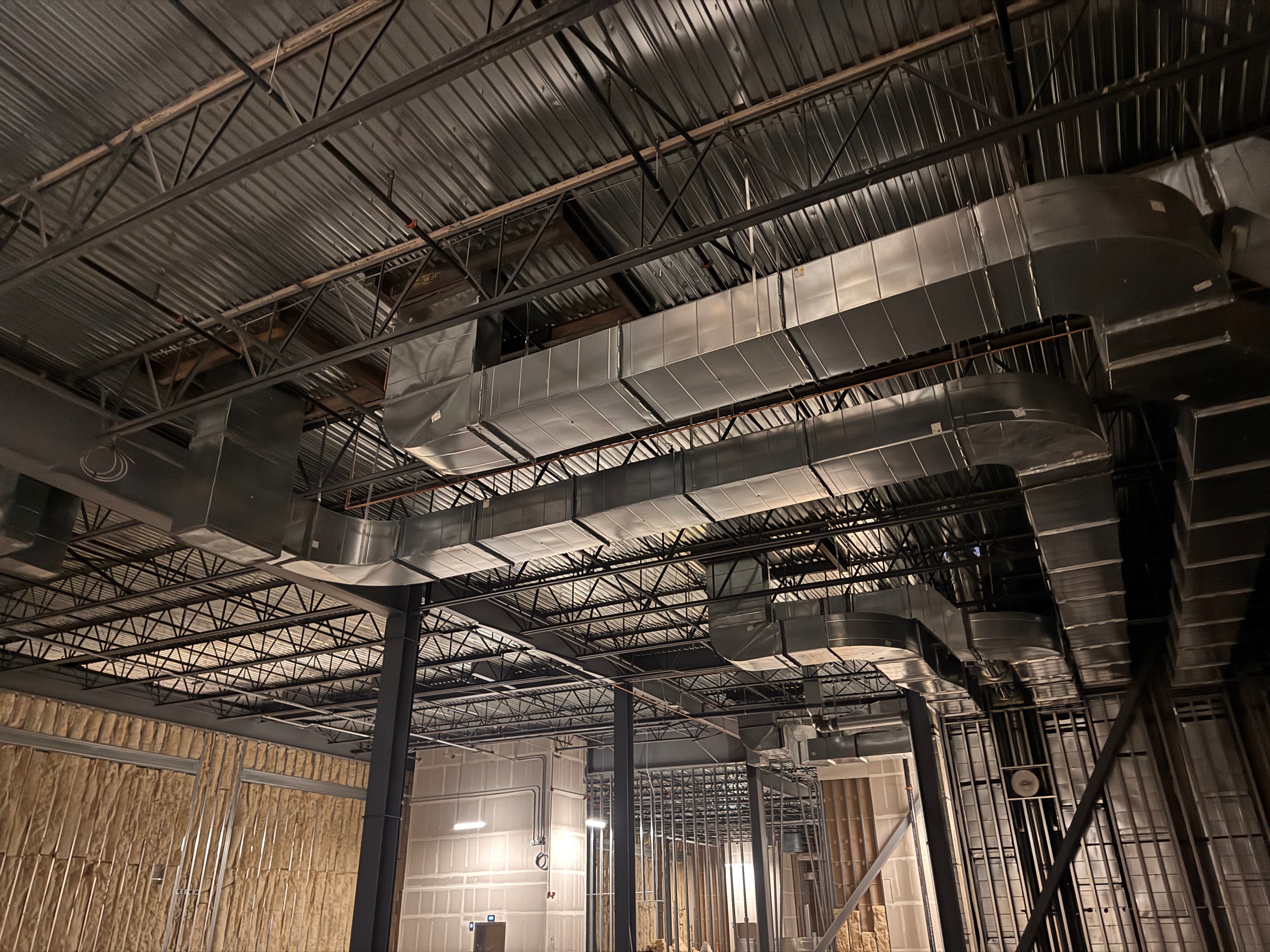 Completed ductwork overview